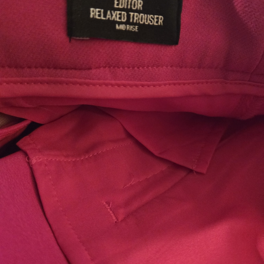 Neon Berry. Express Fuchsia Wide-Leg Trousers - Picture 5 of 5